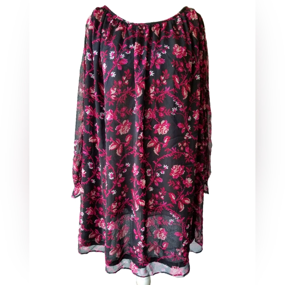 NWT Old Navy Women's Plus Floral Cold Shoulder Flowy Feminine Lined Blouse 3X